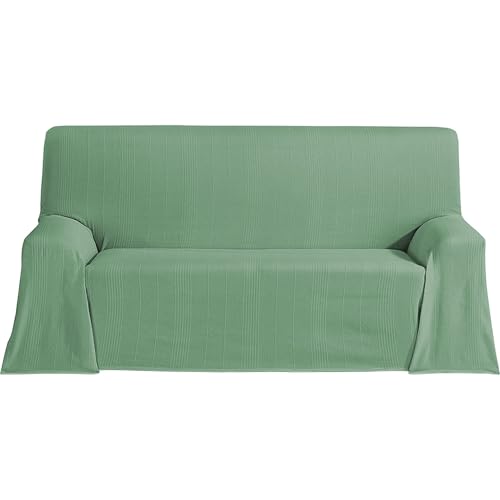 ECOMMERC3 - Multi-purpose Foulard Size 300 x 260 cm Sofa or Bed – Multipurpose Bedspread Green Decorative Bedspread for Sofa and Bed – Lightweight and Elegant Protective Jacket