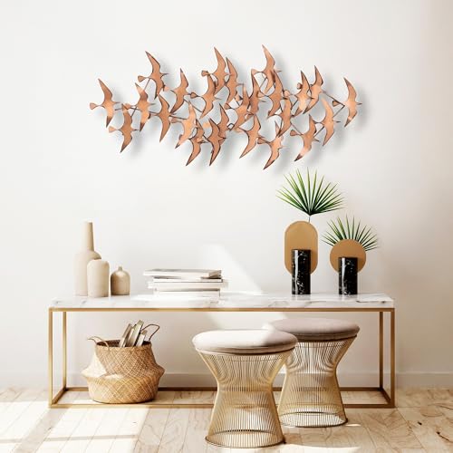 Hand-painted decorative metal wall accessory, 121 x 57 x 5 cm, 100% metal, unique colour variations, perfect for home decor and art lovers
