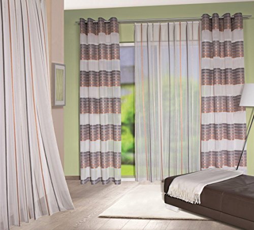 Home Fashion Curtain Fabric, Fabric, copper, 245 x 140 cm