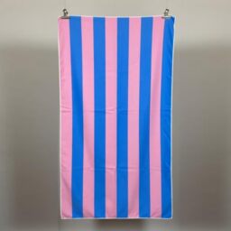 GC GAVENO CAVAILIA Stripe Beach Towels for Adults - Soft Microfibre Pool Towel, Lightweight, Highly Absorbent & Sand-Free - Travel Towel Quick Dry for Women & Men - (70 x 152 Cm) - Blue