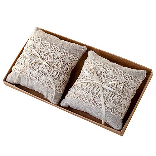 Mopec AA606 Kraft Tray with 2 Cushions/Pins Ivory Tie, Fabric, 21.5 x 11 cm