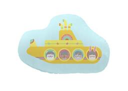 Pooch Lonely Shaped Cushion Band Submarine, 100% Cotton, Multi-Colour, 48 x 40 cm
