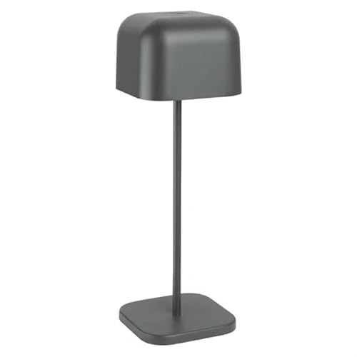 Olympia Lucca Cordless LED Table Lamp Squared Dome, Grey, 300mm