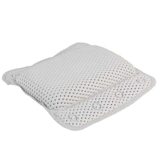 Beldray Anti Bac Bath Pillow - Easy to Clean, Secure Suction Cups, Relaxing Cushioned Design, Stylish, Treated with Thiabendazole & Zinc Pyrithione, Supports Head & Neck While Bathing