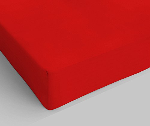 Italian Bed Linen ki-atreve by Matthew Bosio Sheet Low Corners with Individual Red 90 x 200 cm