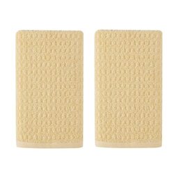 Tommy Bahama Hand Towel Set Highly Absorbent Cotton Bathroom Decor, Low Linting & Fade Resistant, 2 Piece, Northern Pacific Yellow