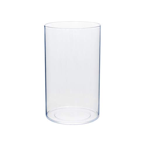 "Royal Imports Flower Vase Acrylic Cylinder - Decorative Centerpiece for Home or Wedding - Non Breakable Plastic, 5""X8"" Tall Round - Clear"