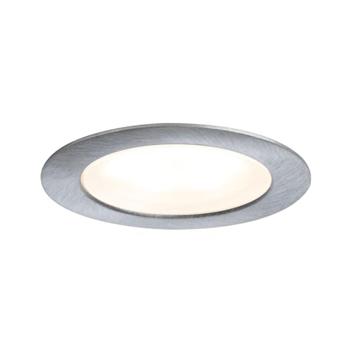 Paulmann 93586 Micro Line Mini LED furniture luminaire set round incl. 5x0.4W cabinet luminaire brushed iron cabinet light metal kitchen lamp 2700K