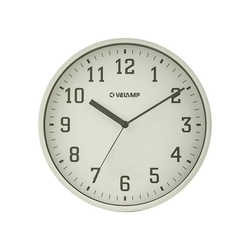 25cm Round Quartz Wall Clock, Non-Ticking Wall Clock, Modern and Quiet 10-Inch Wall Clock. Easy-to-Read Numbers. Suitable for Office, Living Room, Kitchen, School, Gym...