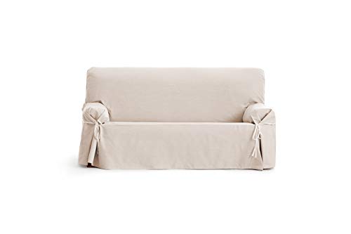 Eysa Waterproof and breathable sofa cover with ties Garona Protect 3 seaters colour 01/beige