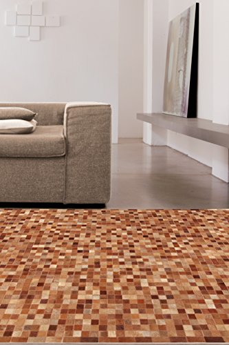 ABC 9010766 Rug, Leather, brown, 200 x 60 x 0.8 cm