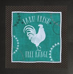 Frame Company Watson Range Little Red Farm I with by Veronique Charron Teal, Frame - 40 x 40 cm, Black