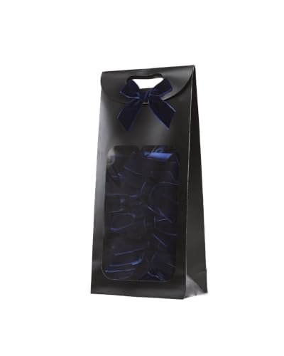 Large Navy Velvet Double Christmas Tree Bows, Navy Bow Decorations Set of 20