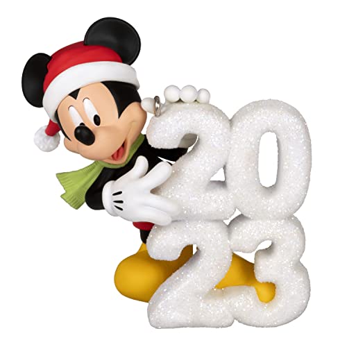 Hallmark Keepsake Christmas Ornament 2023, Mickey Mouse A Year of Disney Magic, Gifts for Disney Fans
