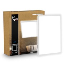B.K.Licht - LED Panel, Slim, 4000K Neutral White, Indirect Backlighting, IP44 Splash-Proof, Ceiling Lights, Bathroom Light, Bathroom Lights Ceiling, Living Room, 42 x 42 x 3 cm, White