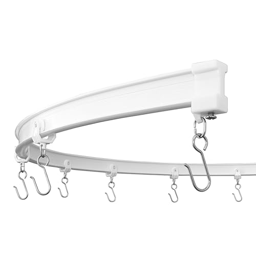 KXLife Flexible Curtain Ceiling Track, Curved Ceiling Track for Curtains, Hospital Curtain Track System, Room Divider Curtain Track(12 ft)