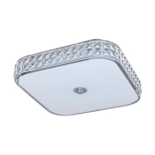 EGLO LED ceiling light Cardillio, dimmable ceiling lamp, chrome steel