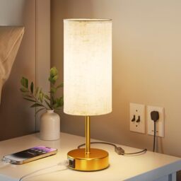 UPXNBOR Bedside Lamp, Touch Table Lamp for Bedroom, Living Room & Office