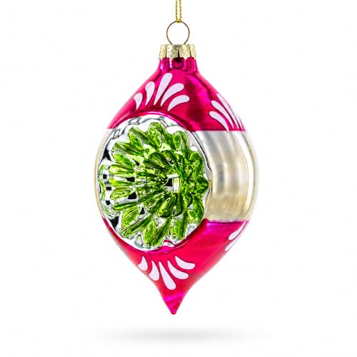 Vintage Tinsel - Retro-Inspired Blown Glass Christmas Tree Hanging Ornament