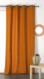 Linder Metis Natural Material Curtain with Eyelets 135 x 260 cm Orange Brown
