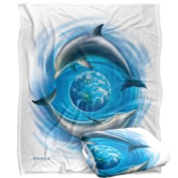 Jq Licensing - Royce Mcclure Dolphin World Silky Touch Super Soft Throw Blanket 152 X 127 Cm