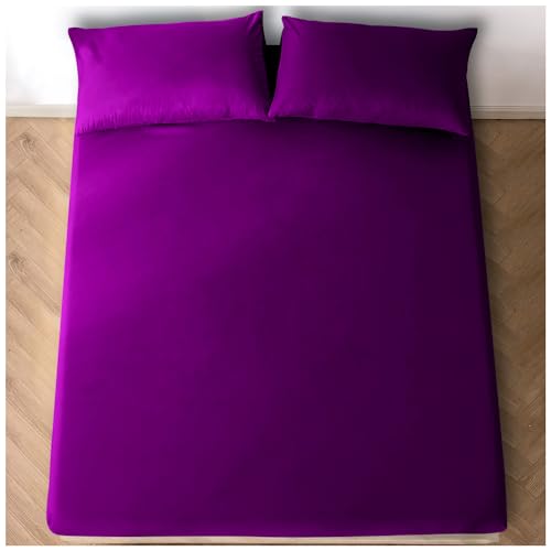 GC GAVENO CAVAILIA Fitted Sheet & Pillowcases, Polycotton, Berry, Super King
