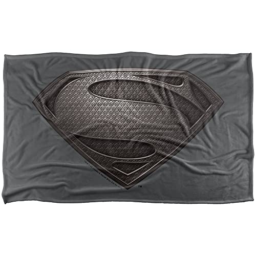 Superman Man Of Steel Desaturated Super Soft Feel Silky Blanket - 36 x 58 Inch