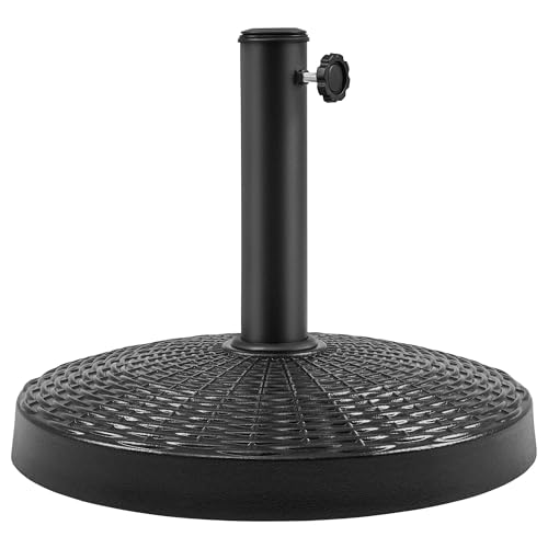 Yaheetech 31lb Outdoor Patio Heavy Duty Market Umbrella Base Stand Round All Weather Umbrella Base Black