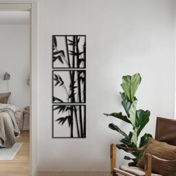 Stylish Black Decorative Metal Wall Accessory, 45 x 45 cm, 100% Steel (1.2 mm Thick), Durable & Elegant Design for Home or Office Decor