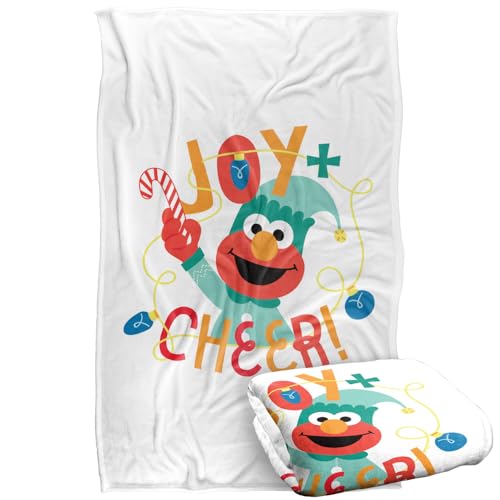 Sesame Street Christmas Joy And Cheer With Elmo Silky Touch Super Soft Throw Blanket 91 x 147 Cm