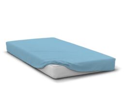Microfibre Fitted Sheet 82 g – Soft, Breathable, Easy to Iron – Sky Blue – Bed Sheet 160 x 200 cm – 30 cm Corner – Washable, Quick Dry, Easy Care