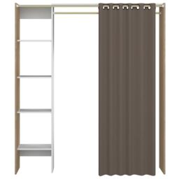 Symbiosis Tom Bedroom Wardrobe with Mouse Tent, Oak/Gray, 123 x 50 x 182 cm