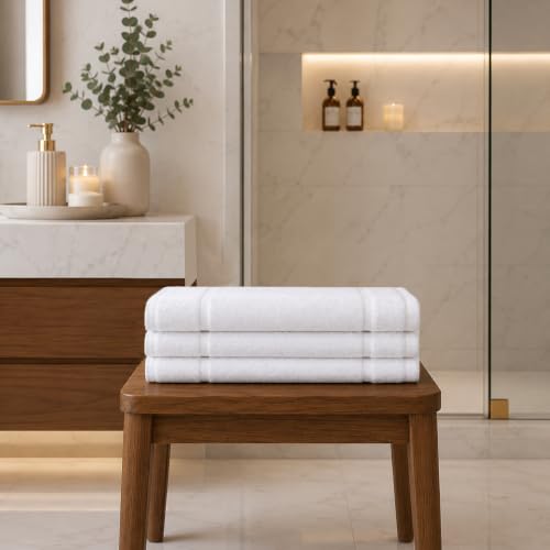 GC GAVENO CAVAILIA Pack of 3 Face Towels - 100% Cotton 30 x 30 cm - White