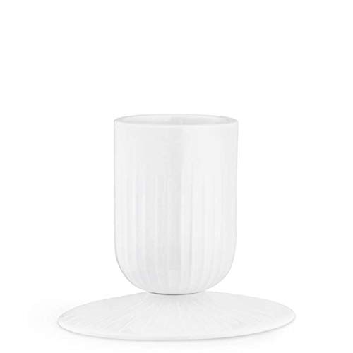 Kähler Block Candle Holder Medium Hammershøi Danish Design Handmade White