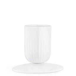 Kähler Block Candle Holder Medium Hammershøi Danish Design Handmade White
