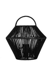 Paulmann Pauleen 48301 Boho Table Light Shine E27 max. 20W Black Metal, Rattan Nightstand Table Light