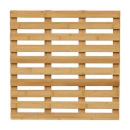 Relaxdays Bamboo Bath Mat, 50 x 50 cm, Non-Slip, for Bathtub, Shower & Sauna, Indoor & Outdoor, Slatted Board, Natural