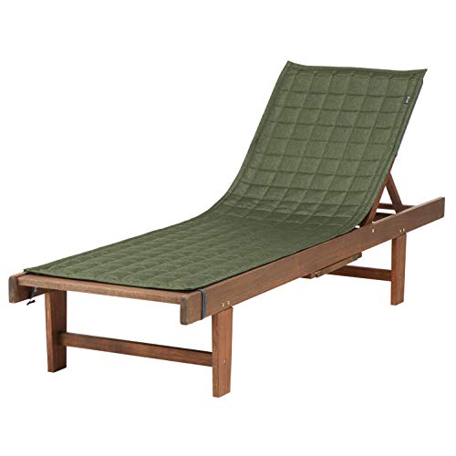 "Classic Accessories Montlake FadeSafe Patio Chaise Lounge Slipcover, 80"" x 26"", Heather Fern"