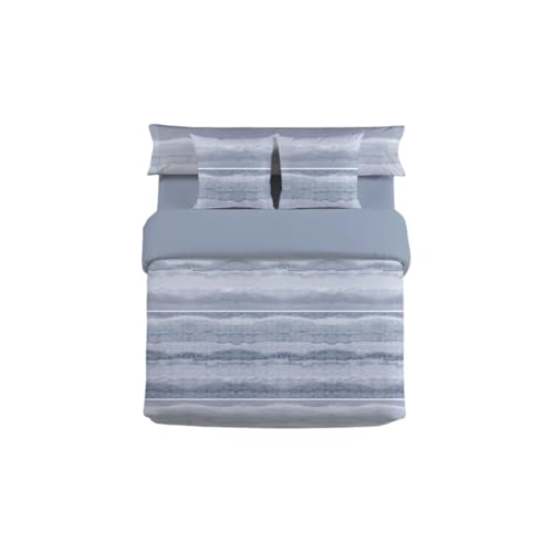 EL MUNDO Pierre Cardin Blue Duvet Cover for 180 cm Bed 100% Cotton