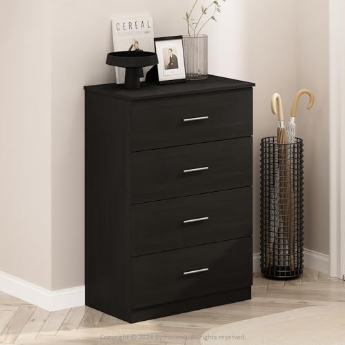 Furinno FRANS Simple Design Console Table with 4 Drawers for Entryway, Living Room, Americano