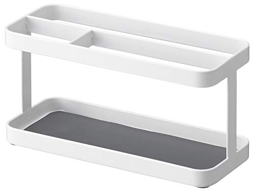 YAMAZAKI 7303 TOWER Table Organiser Rack, white, Steel, Minimalist, 21 x 8.5 x 10.5 cm