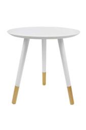 A ASPECT Martini Metal Tray Round Side/End/Lamp Table (45 dia x 46cm H, White)