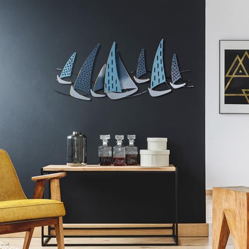 Handmade Decorative Metal Wall Accessory, 51 x 120 cm, 100% Metal (1.5 mm), Unique Hand-Painted Design, Perfect for Home Decor & Art Lovers
