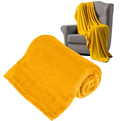 Teesa TSA8901-3 Fleece Blanket 150 x 200 cm Yellow