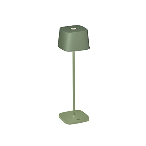 Konstsmide Rechargeable Battery Operated Cordless Table Lamp Touch Control Dimmer and 2 Colour Modes USB Charging Dock Included Battery Powered Light for Indoor or Outdoor Use