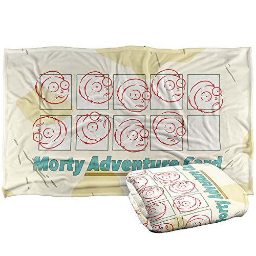LOGOVISION Rick And Morty Morty Adventure Card Silky Touch Super Soft Throw Blanket 91 x 147 Cm