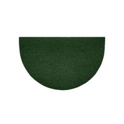 Nicoman Embossed Halfmoon Half Circle Door Mat Dirt-Trapper Jet-Washable Doormat 70x44cm (Green, PLAIN) - Use on Carpet ONLY