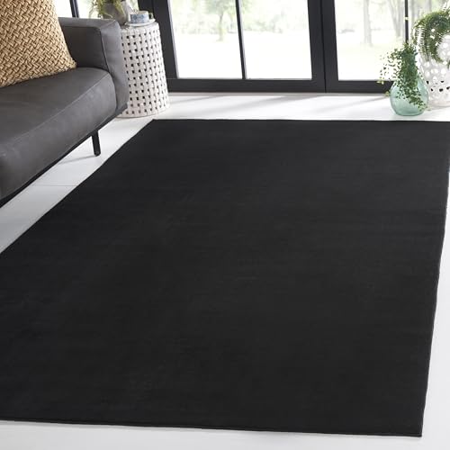 Safavieh Boho Rug Living Room, Dining Room, Bedroom - Machine Washable and Non Slip - Loft Collection, Short Pile, in Black, 82 X 244 cm