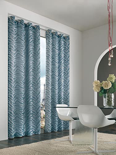 Zebra Furniture Curtain with Rings 140 x 280 cm
