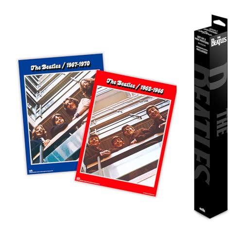 Grupo Erik Poster The Beatles - Set of 2 Mini Posters 15 x 20.5 inches / 38 x 52 cm - Art Poster Shipped Rolled Up In A Protective Box - Beatles Gifts
